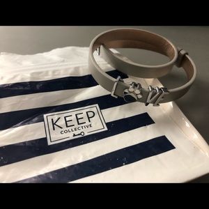 Keep collective leather bracelet